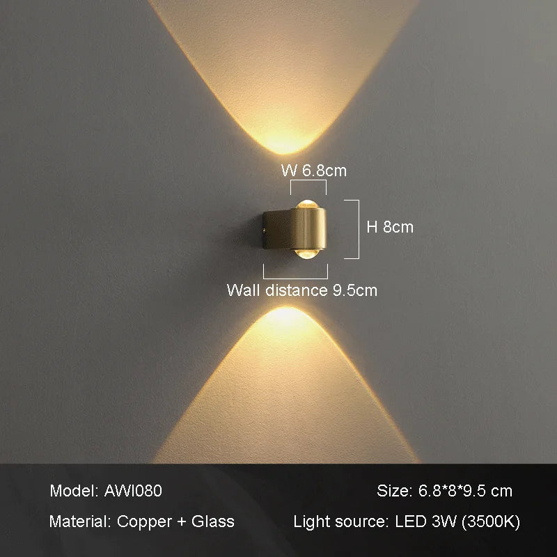 applique de projection lumières chaudes design atmosphère