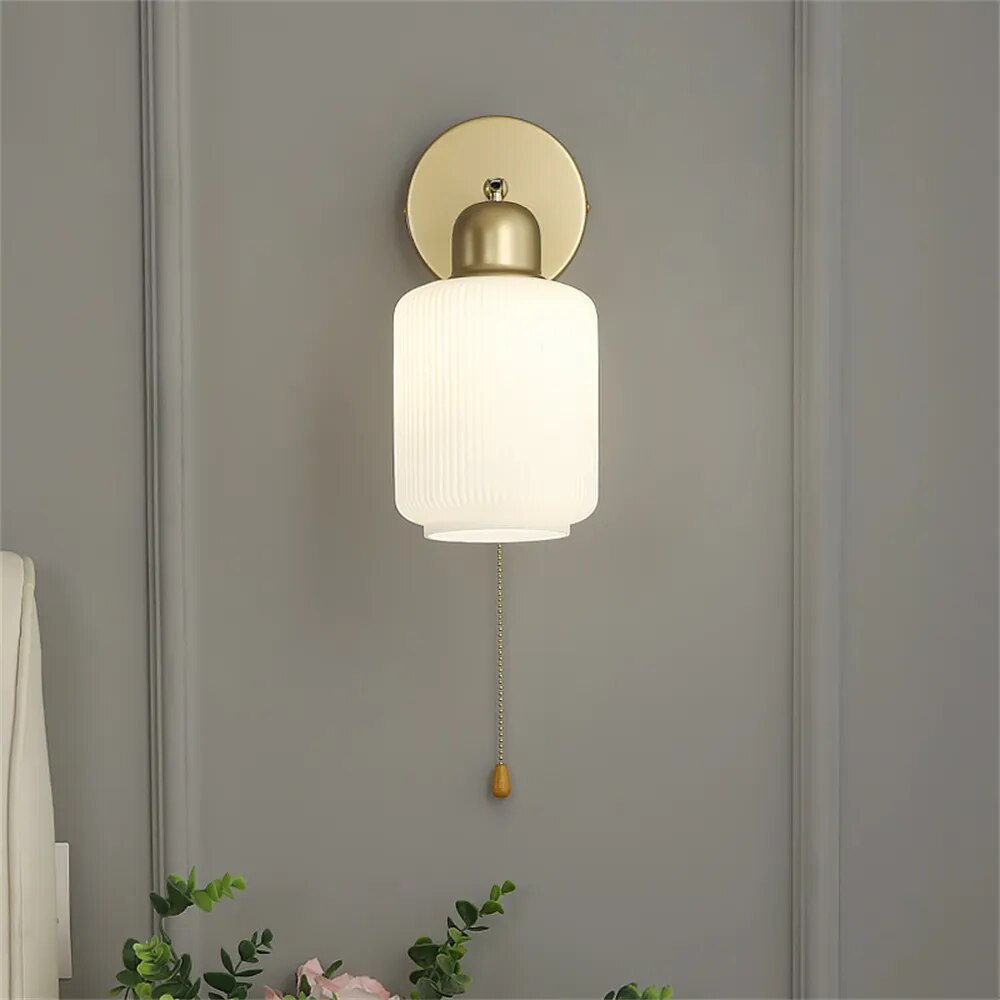 Lampe de chevet loft applique métal verre - vue 5 sur 9