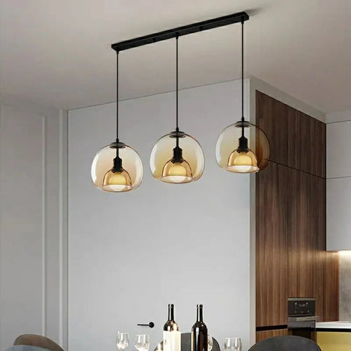 lustre moderne en verre pour éclairage intérieur suspendu - vue 4 sur 16