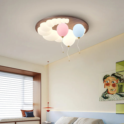 plafonnier ballon style chinois éclairage intérieur carte lune - vue 4 sur 7