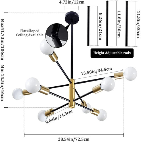 lustre de luxe moderne suspension led décoration nordique - vue 12 sur 11