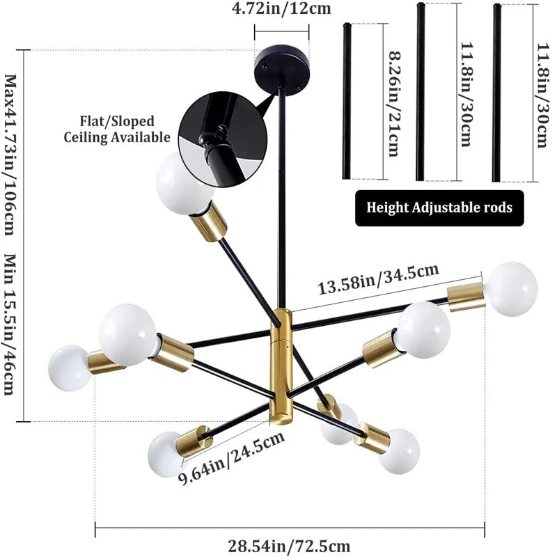 lustre de luxe moderne suspension led décoration nordique - vue 11 sur 11