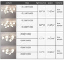 lustre moderne en forme de fleur pour décoration intérieure élégante
