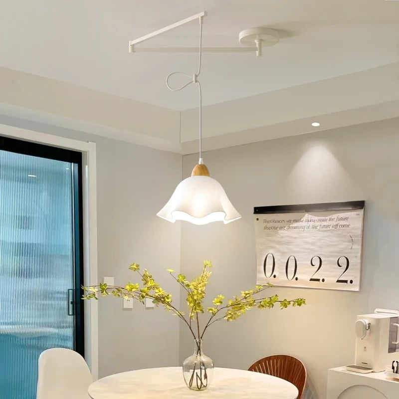 suspension moderne à bras oscillant led mobile - vue 4 sur 30