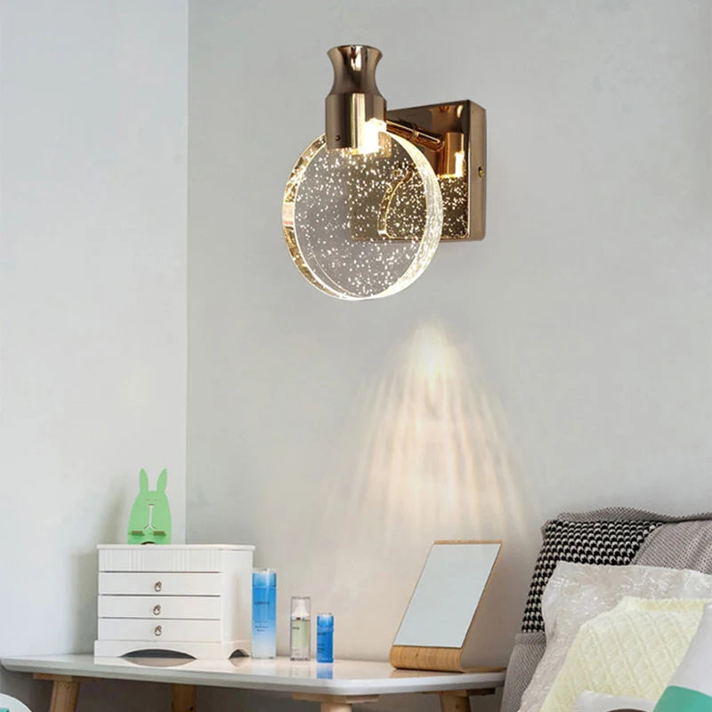 Applique murale LED nordique moderne en cristal - vue 3 sur 7