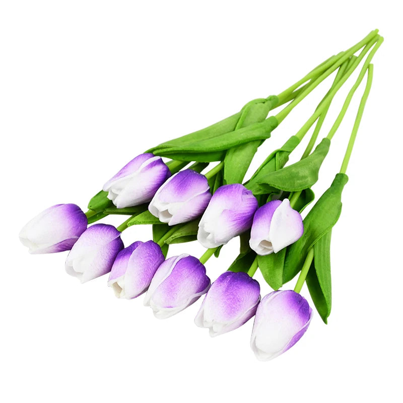 lot de 10 tulipes artificielles pour décoration de mariage et jardin - vue 14 sur 33