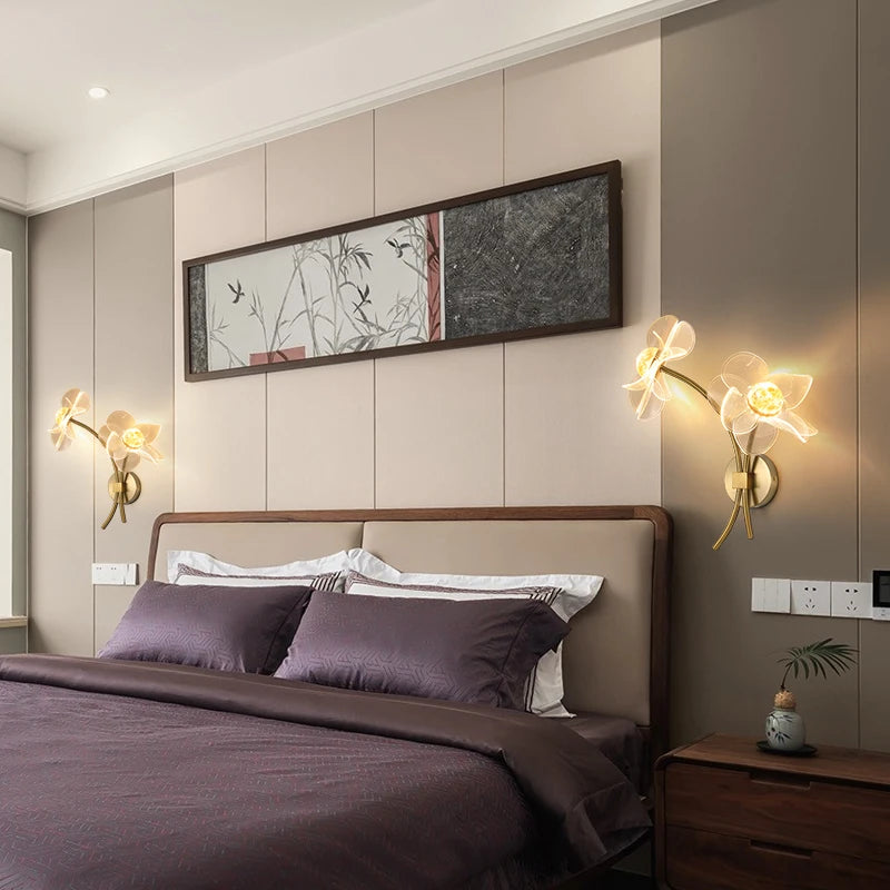 applique murale fleur pour éclairage doux et décoratif - vue 4 sur 16