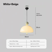 Suspension LED nordique en verre champignon