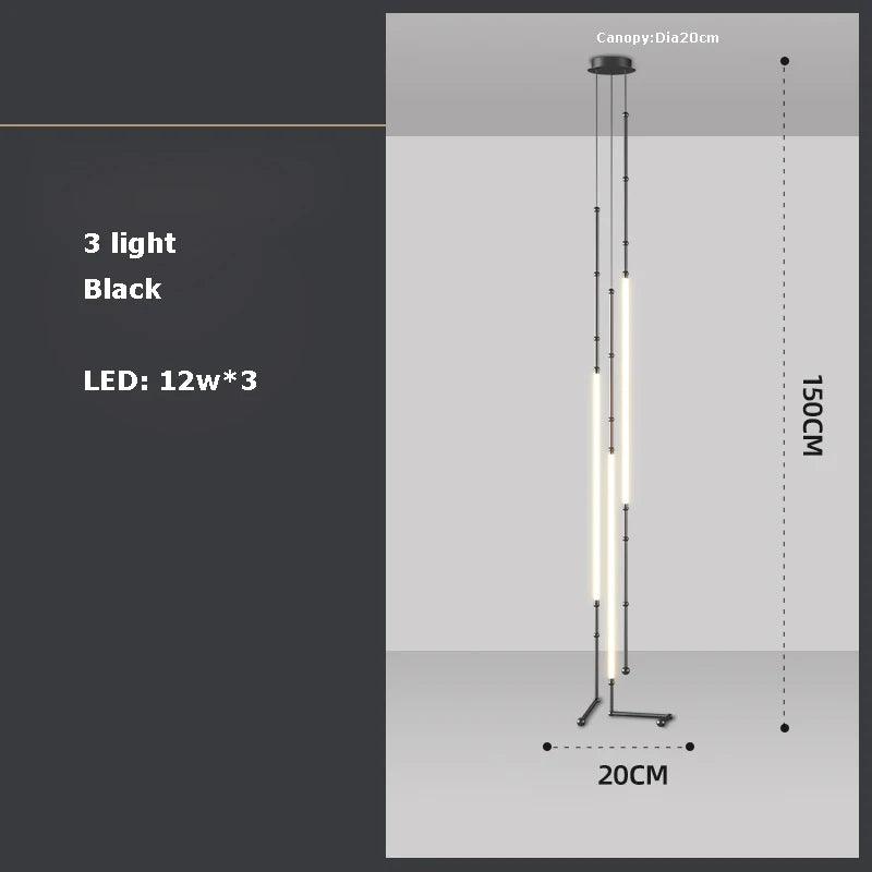 lustre art déco en métal noir avec éclairage led - vue 15 sur 16