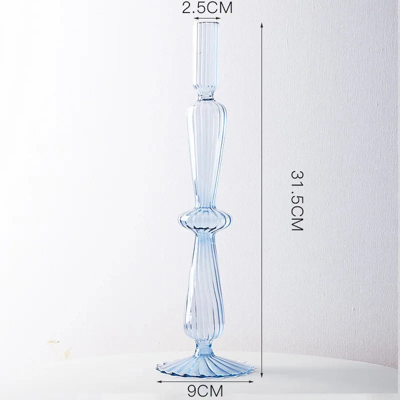 bougeoir en verre européen pour décoration et mariage - vue 29 sur 30