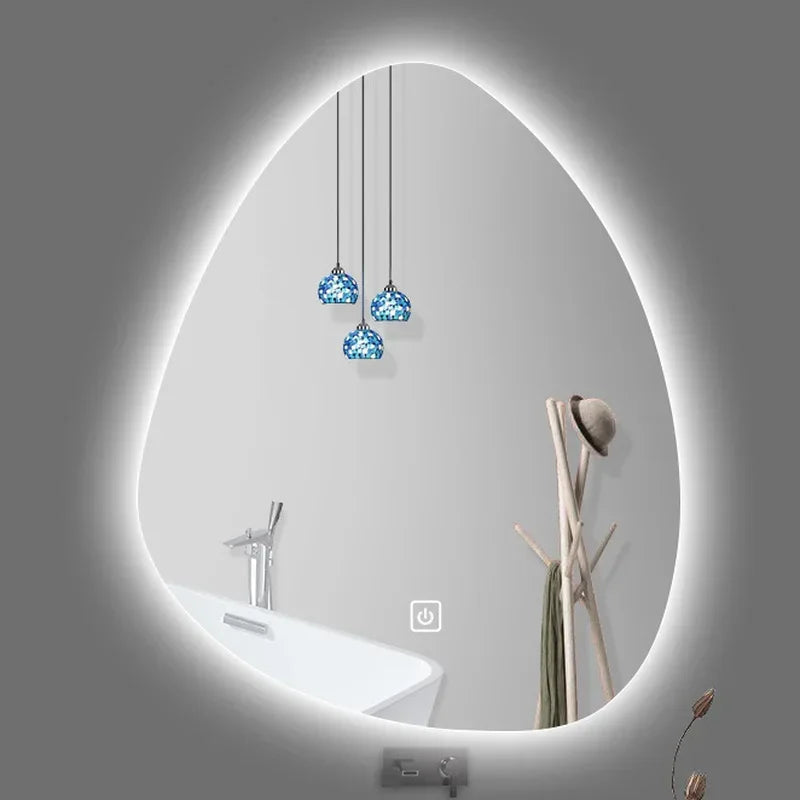 miroir vertical irrégulier avec lumière led et haut-parleur bluetooth - vue 4 sur 15