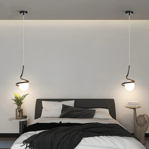 suspension en verre sphérique pour un éclairage moderne minimaliste - vue 5 sur 10