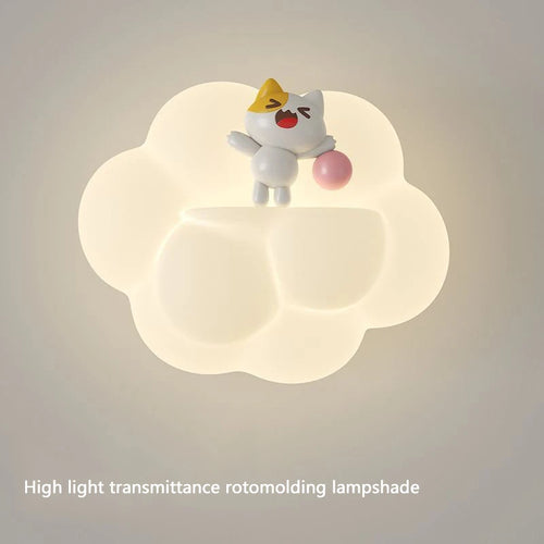 applique murale nuage ours chat singe pour enfants bébé - vue 7 sur 9
