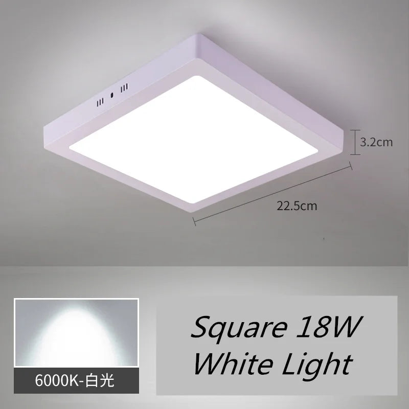 plafonnier led carré monté en surface éclairage led froid - vue 11 sur 14