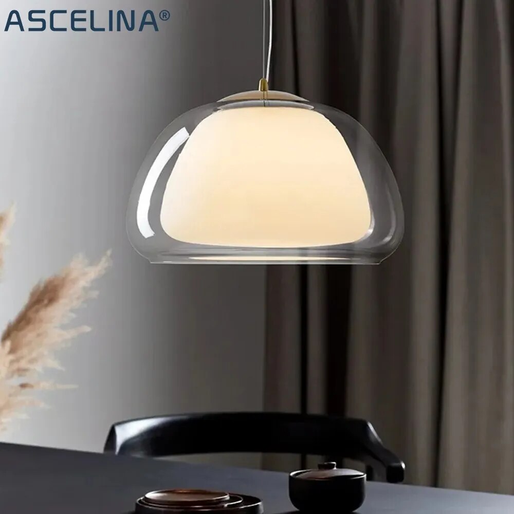 lustre verre moderne luxe décor maison luminaire