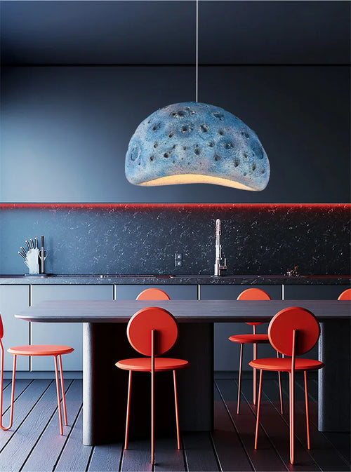 lustre led style nordique wabi sabi créatif artistique - vue 5 sur 9