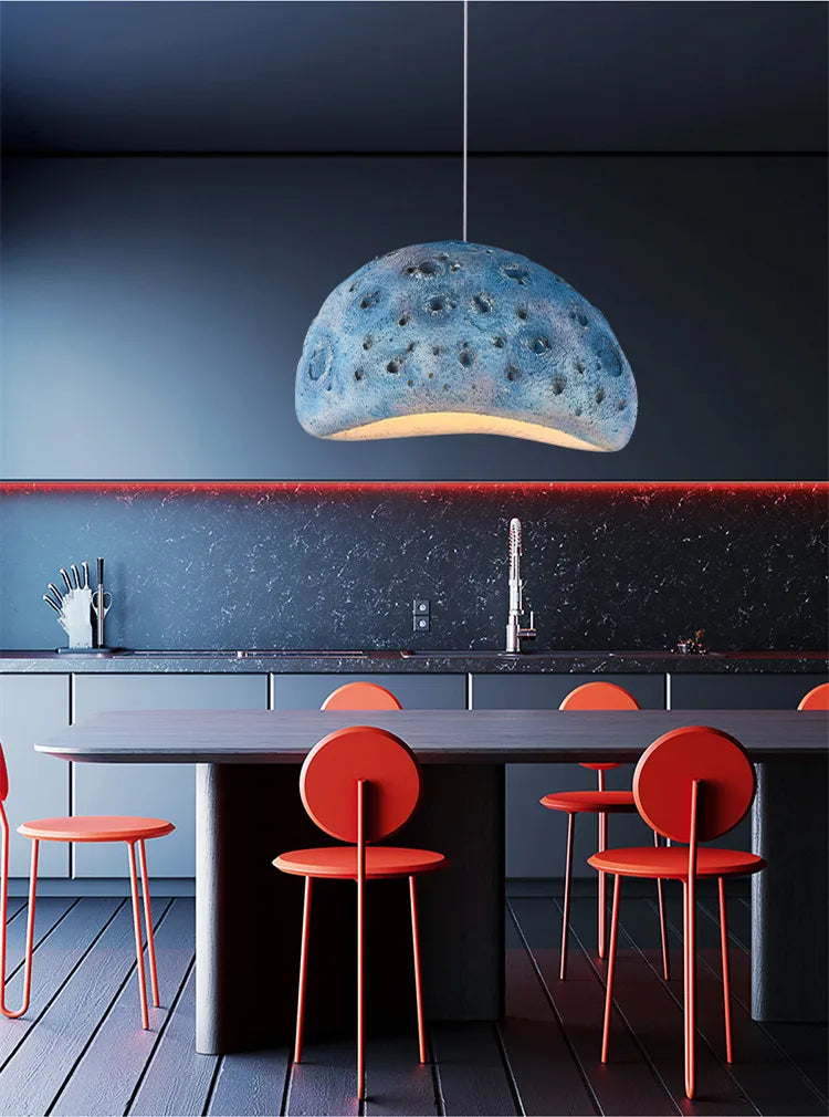 lustre led style nordique wabi sabi créatif artistique - vue 5 sur 9