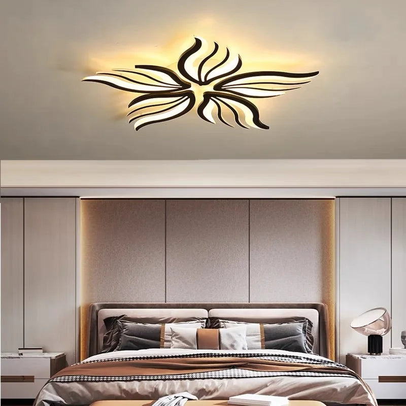 Plafond moderne à LEDs lampe chambre panneau plafonnier RC-dimmable luminaires salon éclairage intérieur salle à manger chambre cuisine - vue 6 sur 18