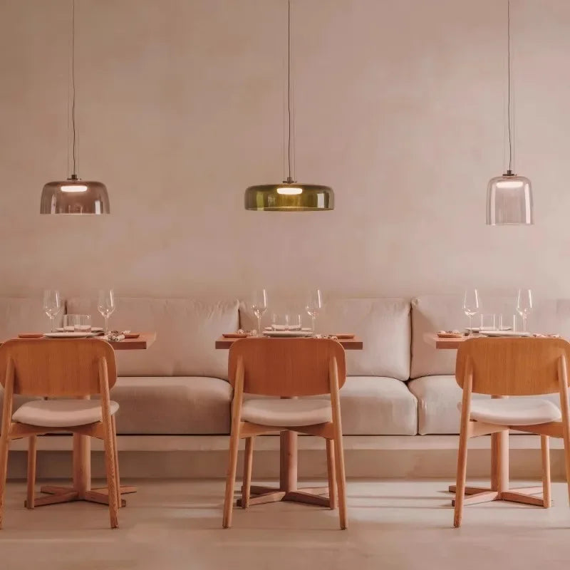 lustre nordique simple en fil de verre pour décoration maison - vue 4 sur 24