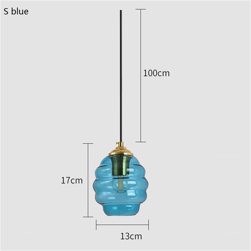 suspension en verre teinté design moderne pour éclairage intérieur - vue 10 sur 15