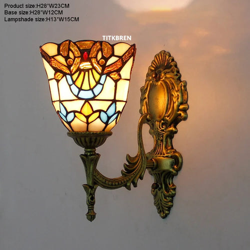 applique murale baroque en verre teinté à fleurs turques - vue 19 sur 18