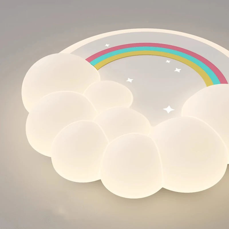 plafonnier led moderne nuages bulles pour chambre enfant - vue 6 sur 10