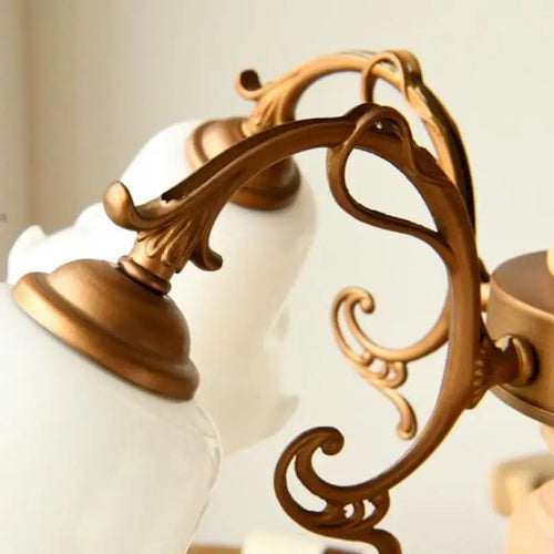lustre vintage en verre dépoli style nordique éclairage suspendu - vue 9 sur 9
