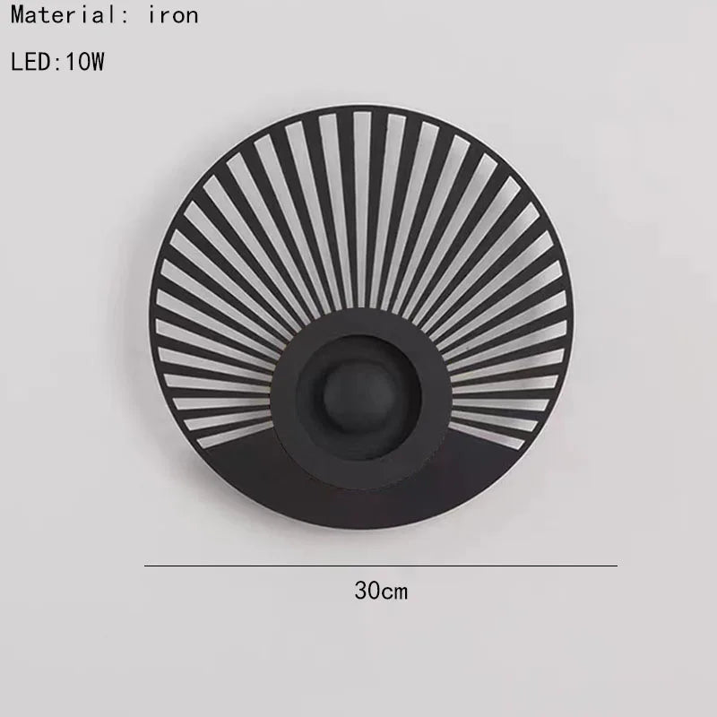 applique murale led ronde art déco pour ambiance chaleureuse - vue 11 sur 12