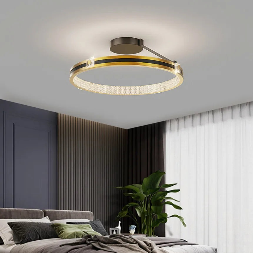 plafonnier led moderne de luxe en cristal décoration luminaires - vue 5 sur 9