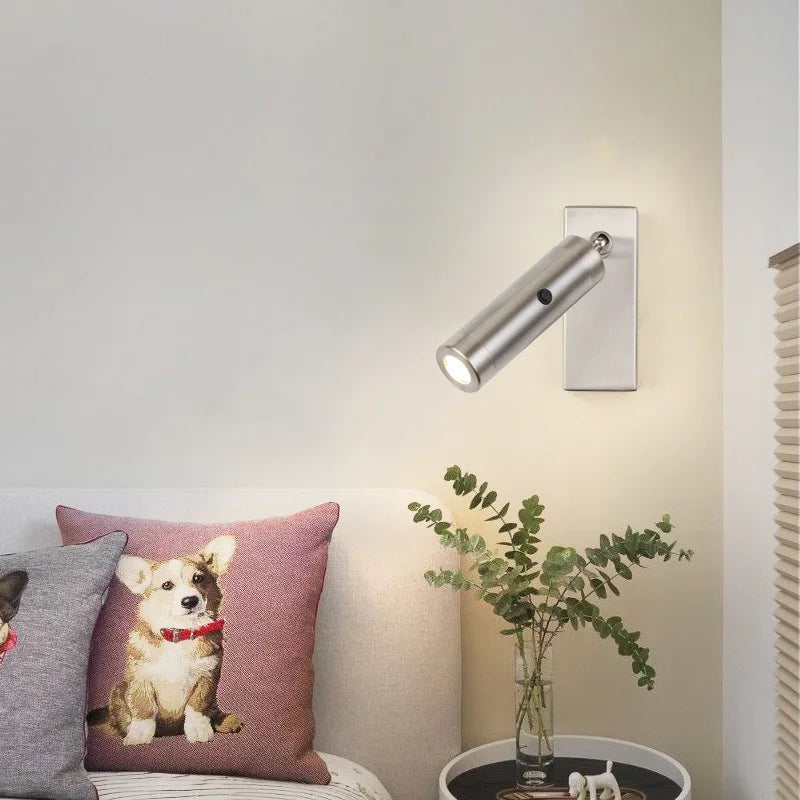 applique murale led nordique rotative avec interrupteur pour hôtel - vue 9 sur 14