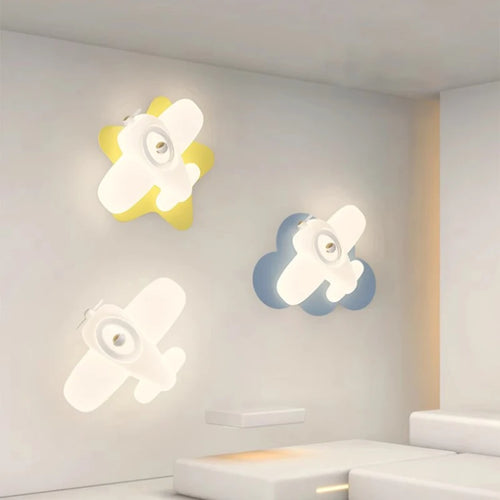 applique murale hélicoptère pour chambre d'enfant moderne et chaleureuse - vue 2 sur 16