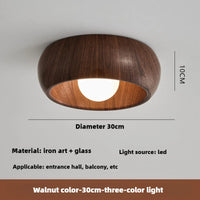 plafonnier minimaliste rétro en bois pour déco créative