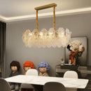 suspension moderne en verre clair style français luxe
