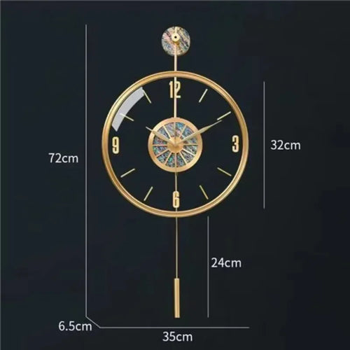 horloges murales de luxe modernes et silencieuses pour décoration créative - vue 8 sur 7