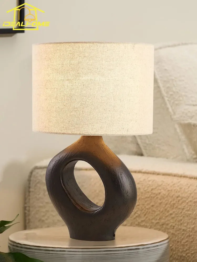 lampe de bureau moderne design en résine wabi-sabi décorative et artistique - vue 10 sur 13