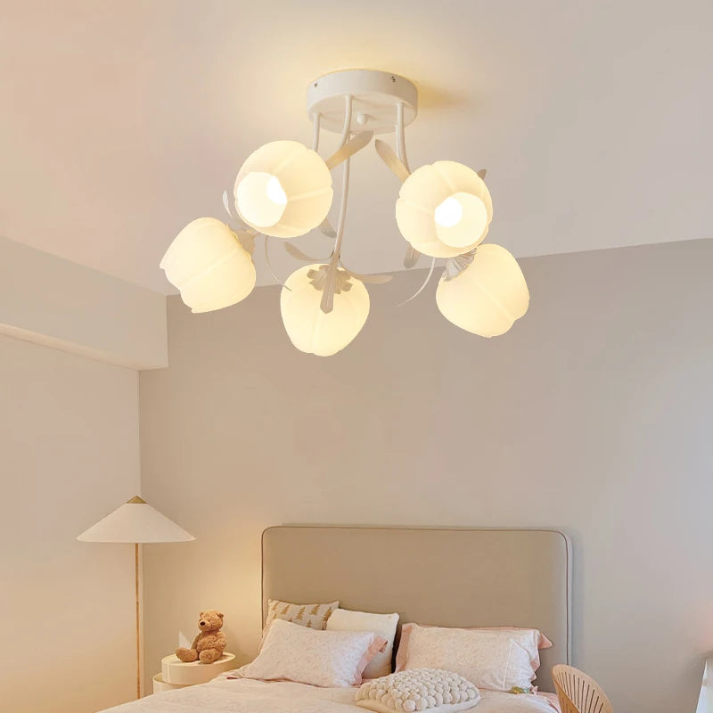 plafonnier floral nordique design romantique pour un décor élégant - vue 1 sur 24
