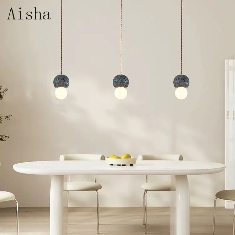 suspension wabi-sabi design luminaire nordique créatif pour intérieur - vue 2 sur 12