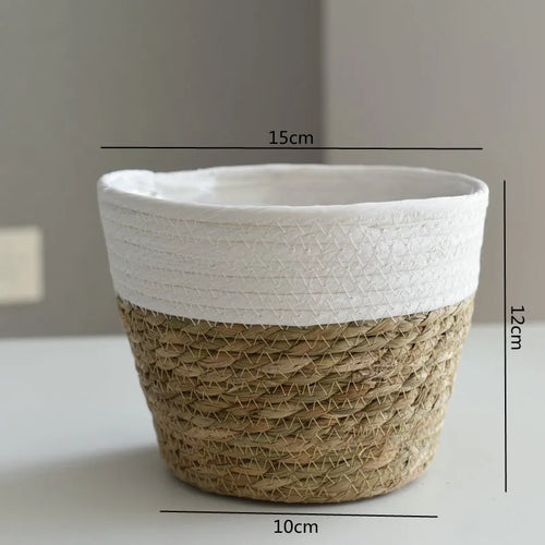 panier en paille pour plantes d'intérieur et d'extérieur - vue 20 sur 28