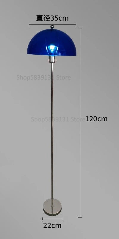 lampadaire led rétro en acrylique avec abat-jour coloré nordique - vue 18 sur 22