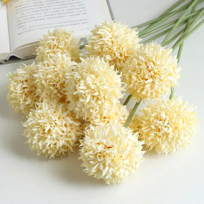 fleurs artificielles chrysanthème pour mariage et décoration festive - vue 4 sur 12