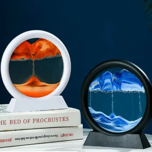 sablier en verre 3d paysage de sable en mouvement décoration artistique - vue 3 sur 54