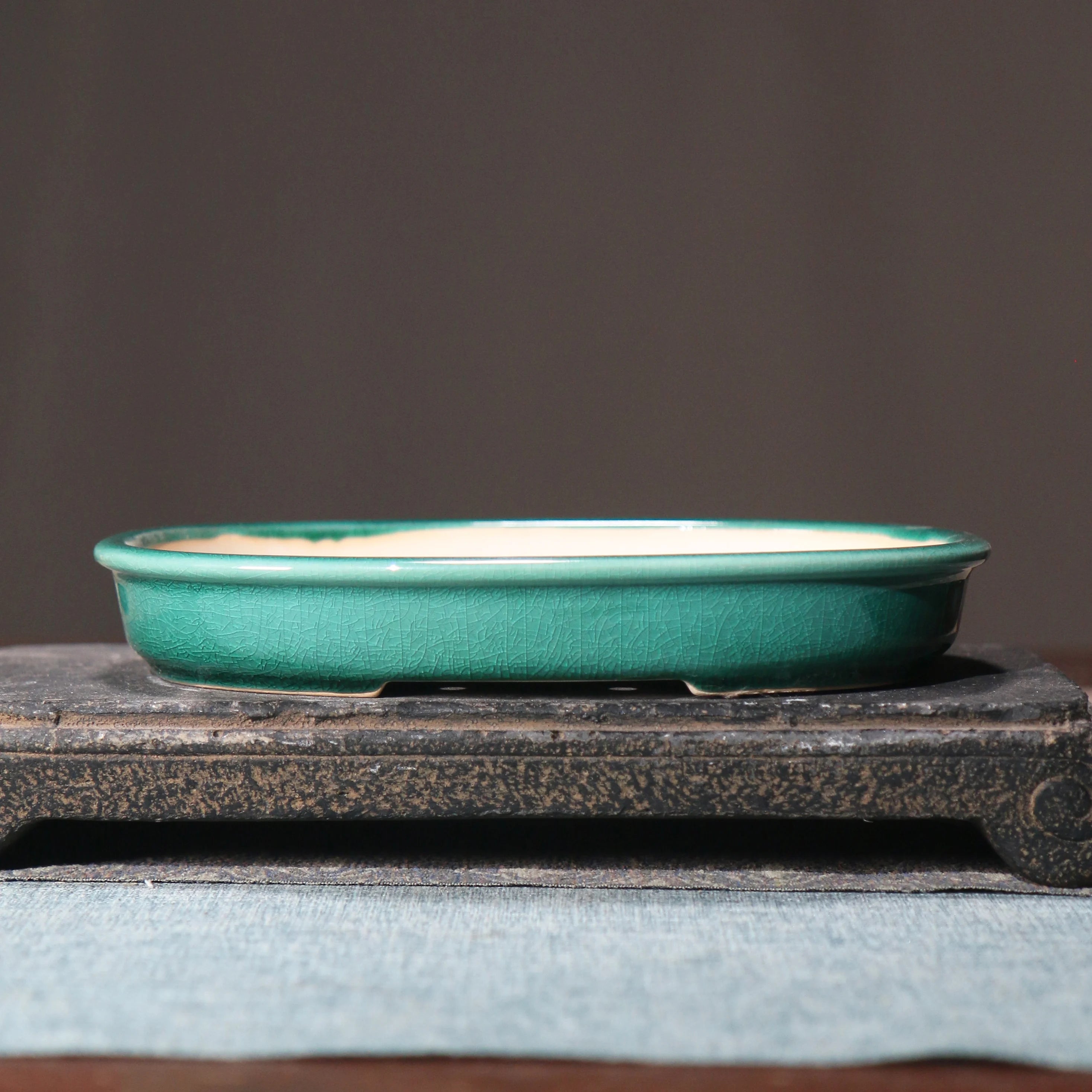 pot de fleurs rond en sable pour bonsaï rétro et succulentes - vue 12 sur 19