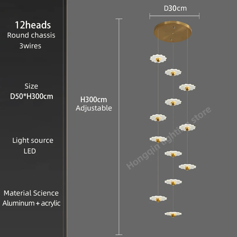 lustre moderne à led pour espaces intérieurs élégants et contemporains - vue 17 sur 26