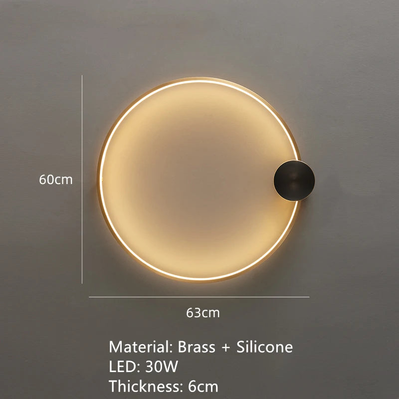 applique murale led en laiton style art déco pour intérieur moderne - vue 8 sur 23