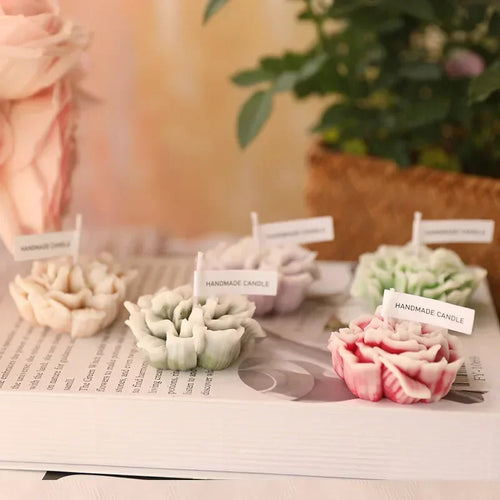 bougie 3d fleur dœillet décoration aromathérapie et cadeaux - vue 5 sur 11