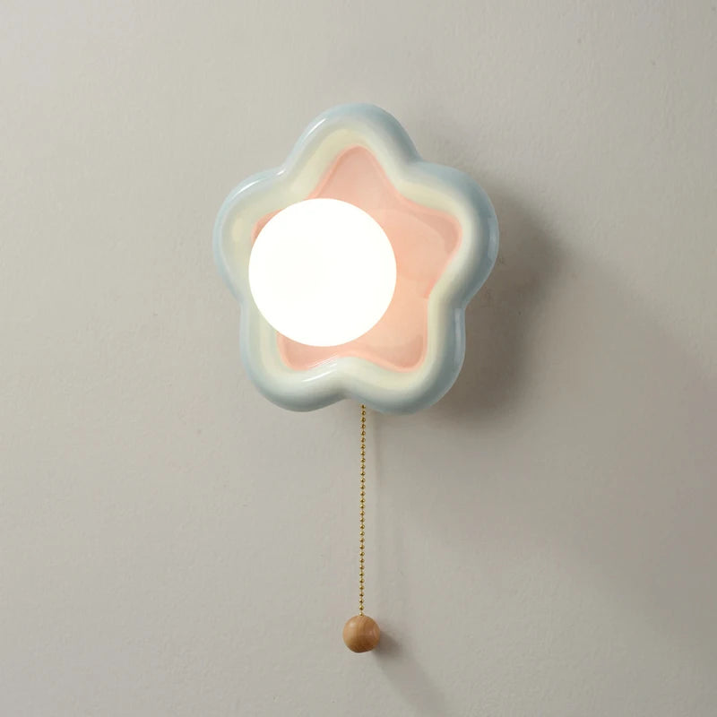 applique murale en céramique fleurs pour chambre enfant - vue 3 sur 6