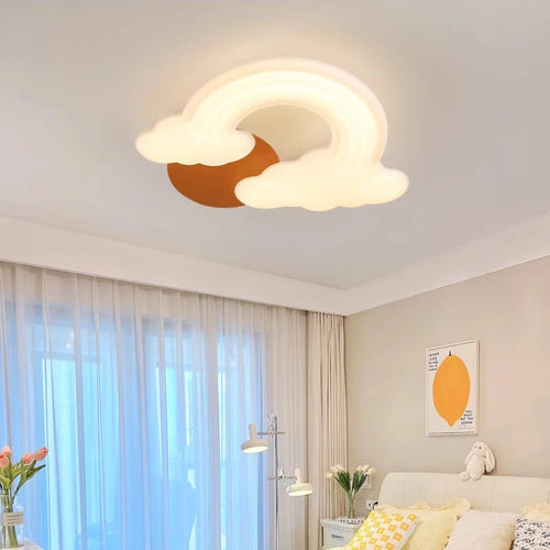 plafonnier romantique nuage arc-en-ciel pour enfant décoratif et moderne - vue 3 sur 7