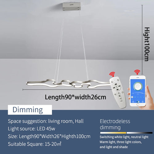 Smart Home Alexa Google Home Modern LED Chandelier, Used For Living Rooms, Restaurants, Bars, Kitchens, Room Chandeliers,