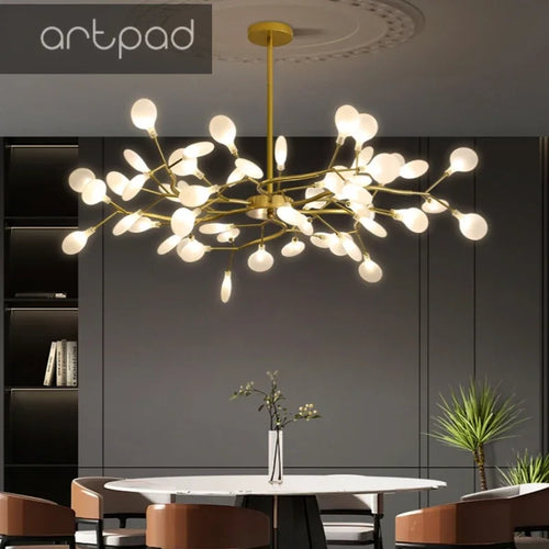 plafonnier en verre branches de luciole design moderne et élégant - vue 2 sur 11