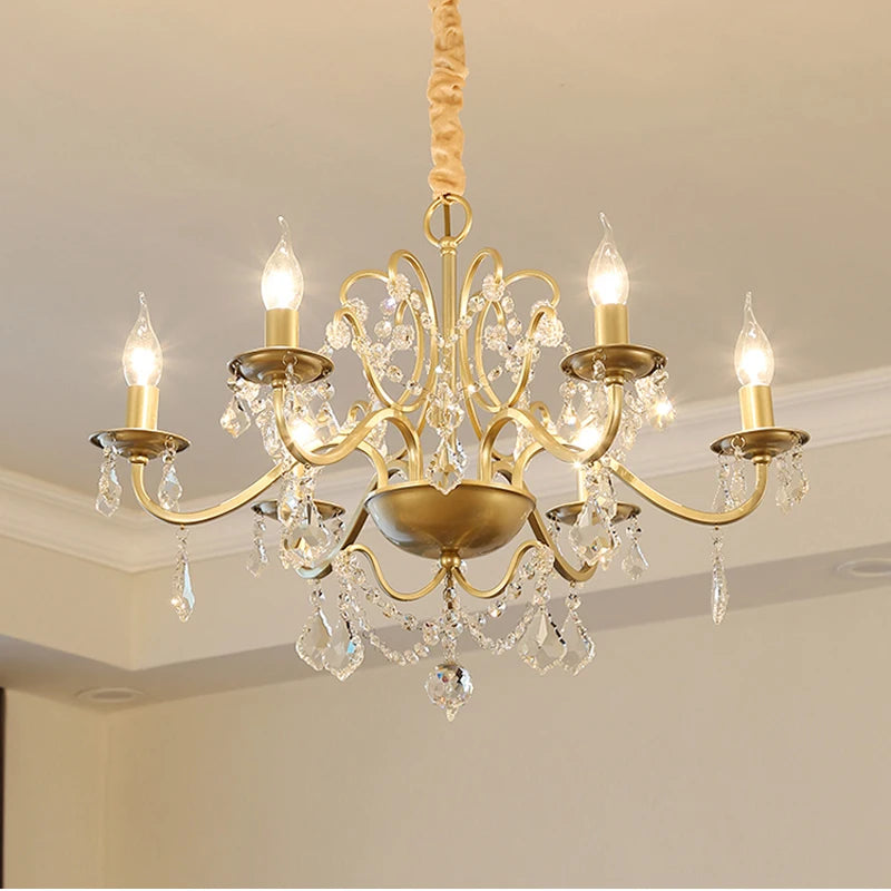 lustre moderne en cristal avec éclairage led élégant pour votre intérieur - vue 5 sur 10